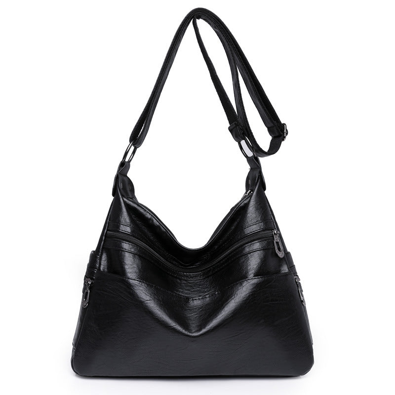 👜【Oferta ograniczona czasowo】Nowa modna torba na ramię z miękkiej skóry 2026, pojemna, odporna na zużycie, prawdziwa skóra