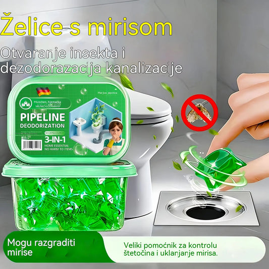 3 pakiranja (150 tableta) za 25 € – 🔥🎉 Planule su! Kupilo ih je 30.000 ljudi 🎉. Bio-enzimske kapsule za uklanjanje neugodnih mirisa iz odvoda.