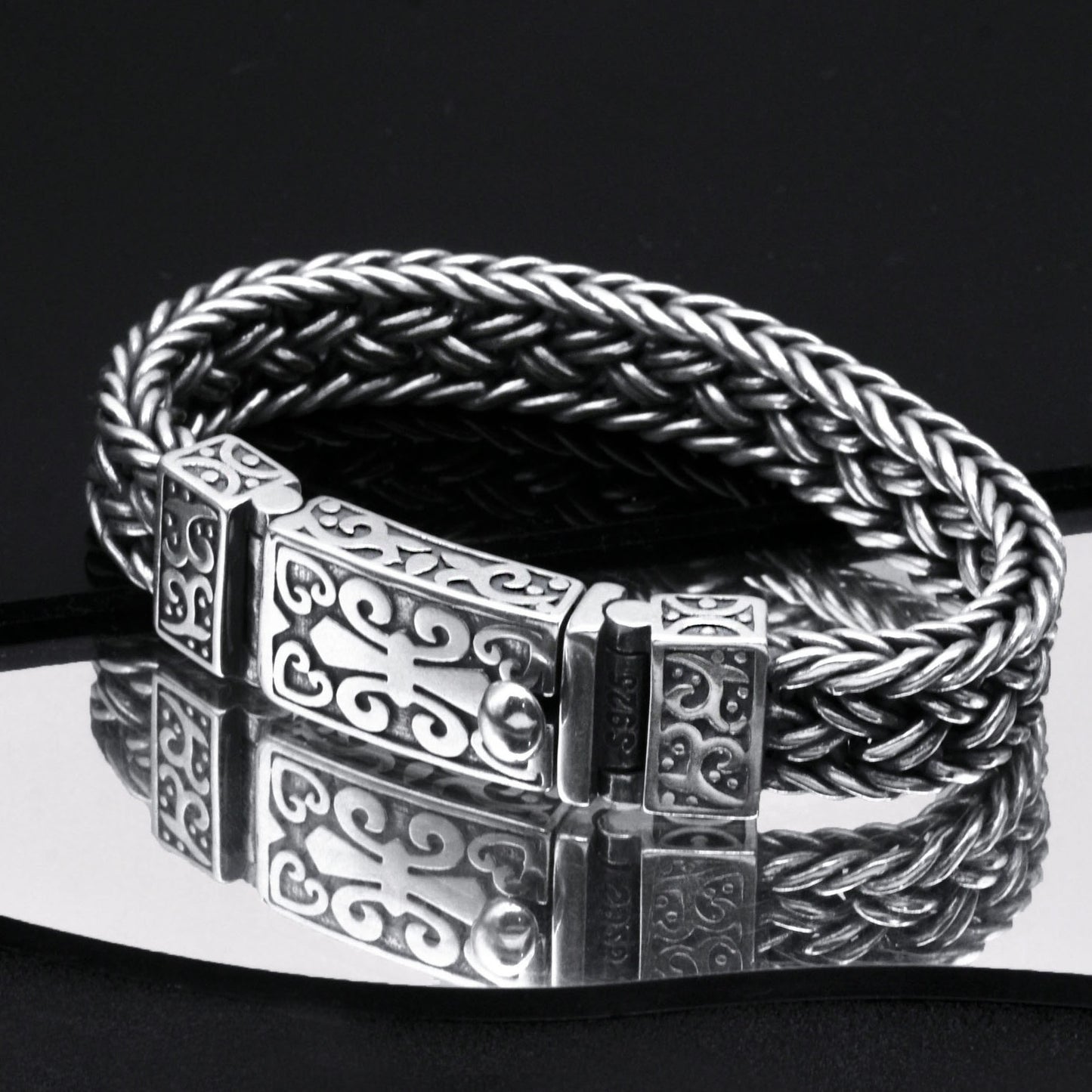 🔥💥2025 moda original retro tailandesa trenzada ancha y gruesa pulsera de tendencia retro dominante