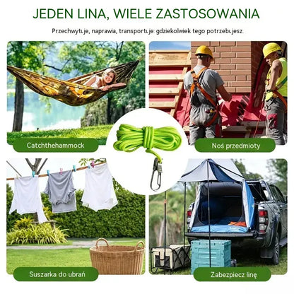 🔧🏕️ Napinacz liny bez węzła z rolką | Szybka regulacja do namiotów, markiz i sprzętu outdoorowego