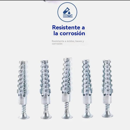 🔩【Herramientas de ferretería】🔩【100 juegos】🛠⚙ Anclaje metálico dentado súper resistente para fijaciones firmes en cualquier pared