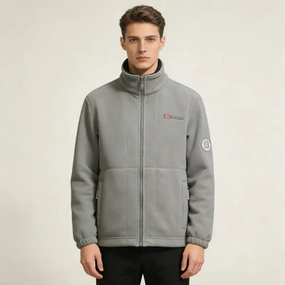 Abrigo grueso de lana para hombre con forro de peluche, disponible en tallas grandes, cálido y cómodo para otoño e invierno