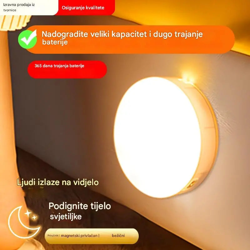 🏡💡 【Kupite jedan, dobijte jedan gratis】 Bežično pametno noćno svjetlo sa senzorom pokreta – praktično, praktično i jednostavno za punjenje.