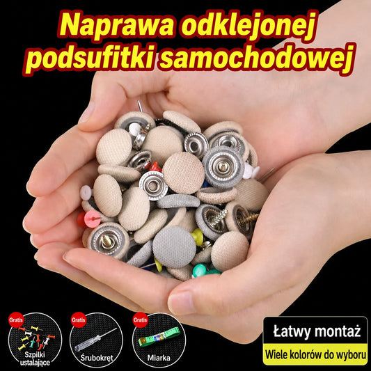 🔥【Płatność przy odbiorze】Podsufitka samochodowa opada? Napraw ją za pomocą klipsów mocujących bez demontażu — zestaw do renowacji wnętrza samochodu (narzędzia montażowe + śrubokręt + ręcznik w zestawie)