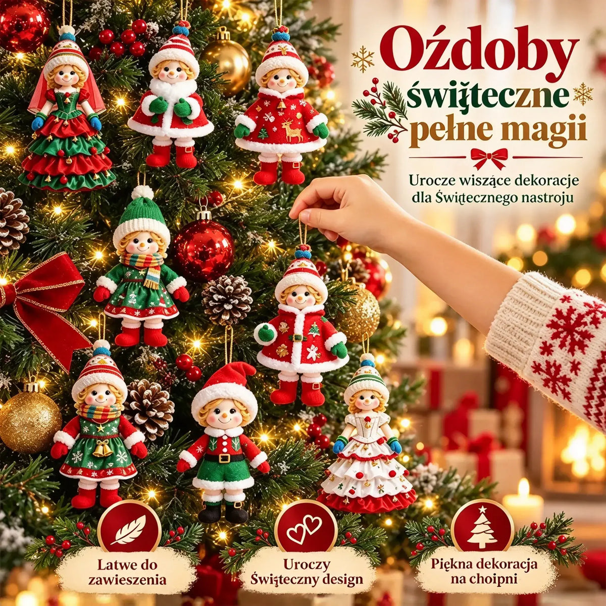 🎄【20 sztuk】🎅Urocze ozdoby świąteczne✨