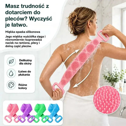 🔥Kup jeden, drugi gratis🔥🛁 Dwustronne silikonowe rękawice kąpielowe – bardzo długa szczotka do szorowania ciała, która ułatwia czyszczenie pleców