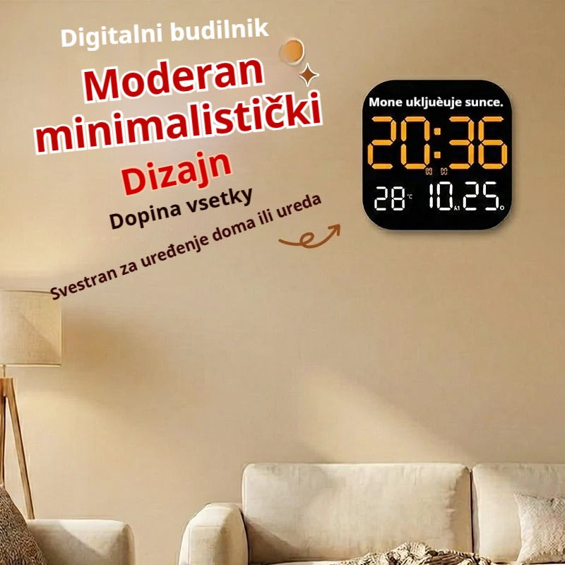 🛏️  Digitalni sat za dom i ured - nježno buđenje, recite zbogom dosadnim budilicama! Podesiva svjetlina, tihi rad noću. Također prikazuje temperaturu. Pouzdan pratitelj za vaš svakodnevni život. 🌙