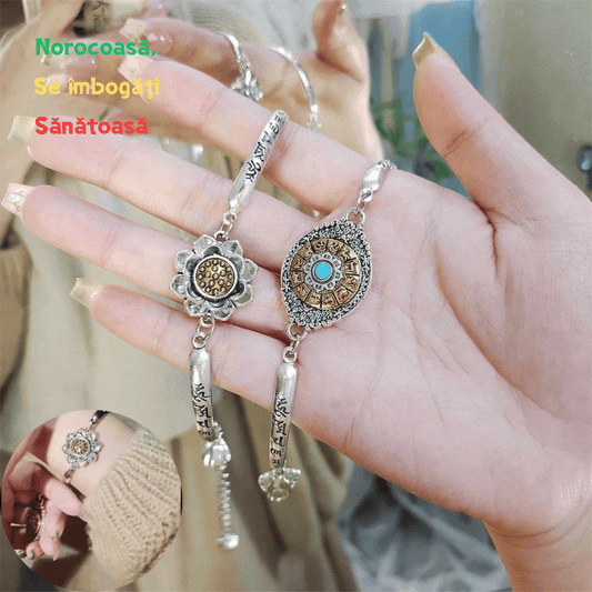 🔥【Pulsera popular en España】Pulsera de loto de la fortuna de alta energía Bagua china 2025, mano de obra exquisita, adecuada para parejas