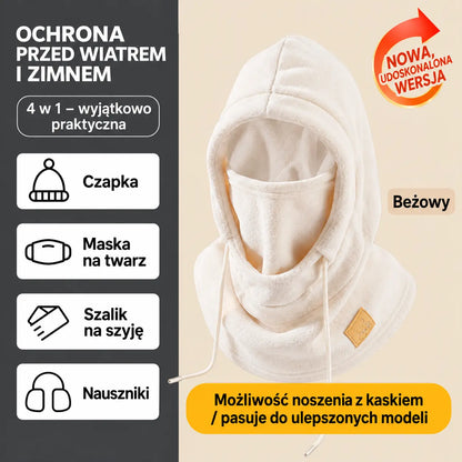 ❄️ Czapka termiczna zapewniająca pełną ochronę, z podszewką z polaru, która utrzymuje ciepło nawet przy temperaturze -20°C. ⛷️ Idealna do jazdy na nartach, na motocyklu oraz do aktywności na świeżym powietrzu.