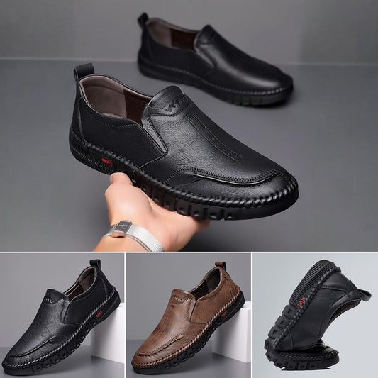Descuentos por tiempo limitado 👞【39-44】Zapatillas deportivas casuales para hombre 2025, fabricadas en piel auténtica, con suela suave, antideslizantes, transpirables
