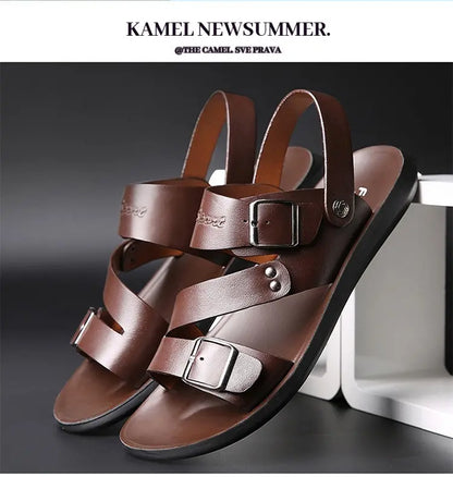🔥[50% taniej]🔥 👟 Nowe męskie sandały letnie z miękkiej skóry naturalnej