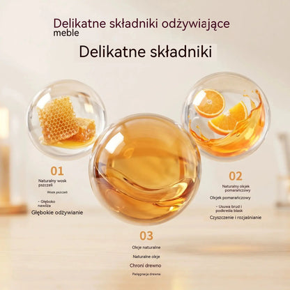 🔥Oferta ograniczona czasowo✨Wysokiej jakości naturalny krem na bazie wosku pszczelego do polerowania i czyszczenia drewna.