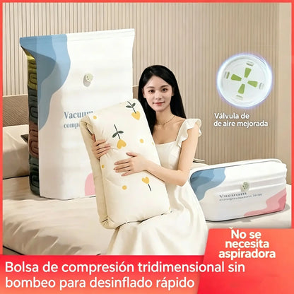 -50%🧳 Pack de 5【Compra 3 y Llévate 2 GRATIS】Bolsas de Almacenaje al Vacío para Ropa, Sin Bomba