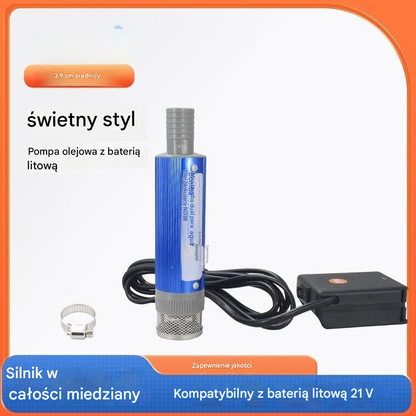 💥✅Kup 1, a drugi dostaniesz gratis🔥Nowa pompa olejowa Denaqi 21 V na baterię litową, pompa do oleju i wody o podwójnym zastosowaniu, bateria litowa