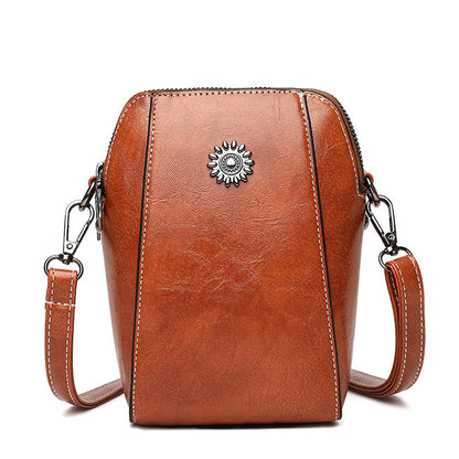 💟👜Bolso bandolera mini vertical de cuero suave para teléfono móvil de moda para mujer（se venden como pan caliente）