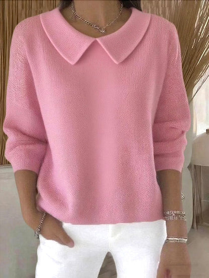 🔥👚【S-3XL】Pohodlný top s dlhým rukávom a výstrihom do V na jeseň a zimu