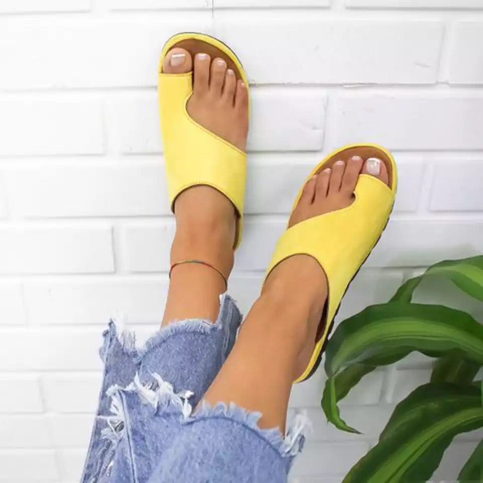 👞【Плащане при доставка】💕2026 Дамски ортопедични чехли с плоски кръстове（35-43）🩰