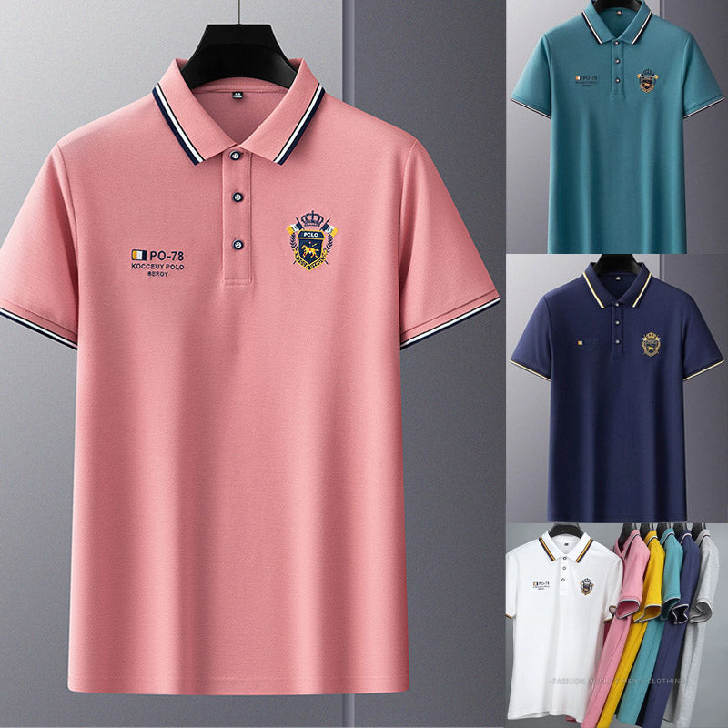 👘【Kup 1, otrzymaj 1 gratis】【M-4XL】💥Nowa męska koszulka polo, jednolity kolor🎉