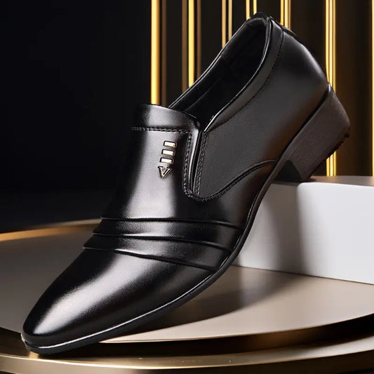 🔥【Zniżka ograniczona czasowo】🔥 Buty męskie skórzane 38–48 – casual i eleganckie, podwyższona podeszwa 2026
