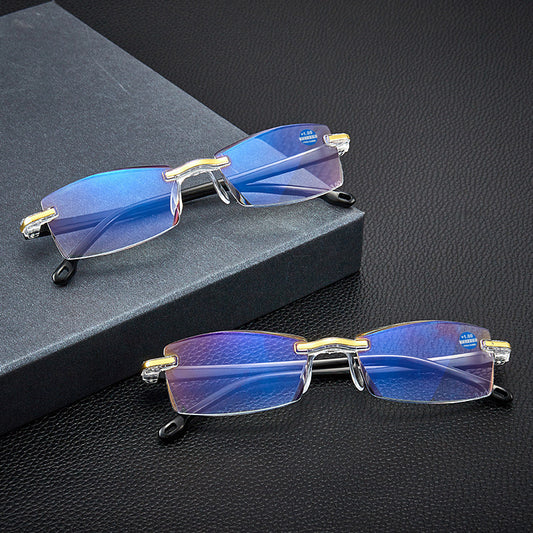 👓Gafas de lectura con luz azul de diamante de alta definición para hombres y mujeres