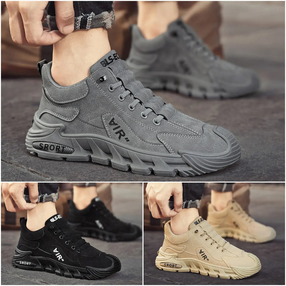 【39-44】Nowe stylowe buty casualowe dla mężczyzn, oddychające i wygodne, z wodoodporną tkaniną
