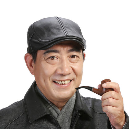 🐏 Gorro de piel de oveja de tamaño ajustable para hombre.Sencillo y discreto, moderno y versátil, adecuado para picnics, pesca salvaje, fotografía al aire libre, senderismo, montañismo.
