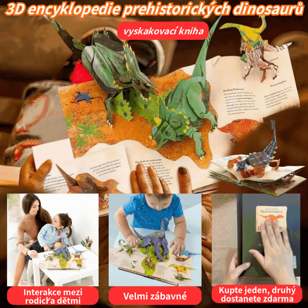 🎁【Kupite 1, dobijte 1 gratis】🦖📕 3DEnclopediaPrethistorijskiDinosauriPrikazna knjiga Enciklopedija dinosaura