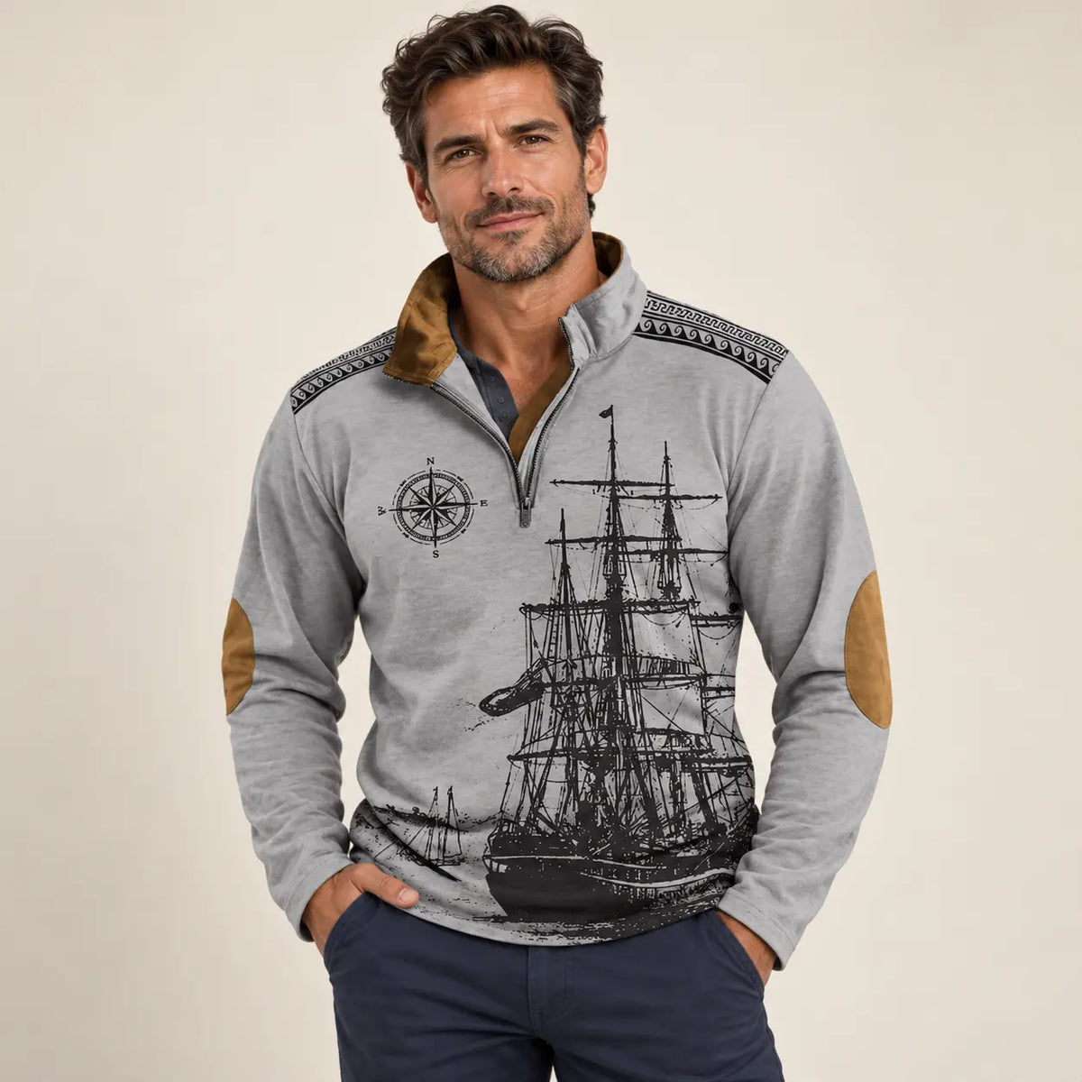 【XS-5XL】🔥Oferta ograniczona czasowo: 50% taniej🔥 Męska koszulka polo ze stójką w stylu marynarskim – Nowy model 2026 – Miękka i wygodna