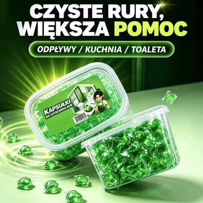 Zestaw 2 opakowań (łącznie 100 kapsułek) w cenie 109 PLN. Rozpuszczalne w wodzie kapsułki dezodoryzujące, przeznaczone do usuwania nieprzyjemnych zapachów z odpływów.