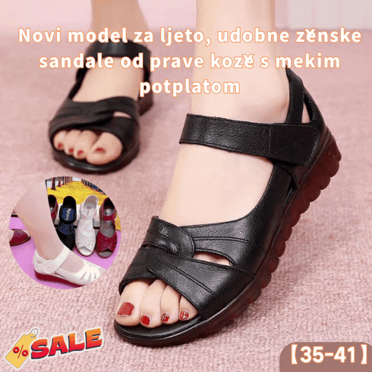 🌺【35-41】Novi model za ljeto, udobne ženske sandale od prave kože s mekim potplatom