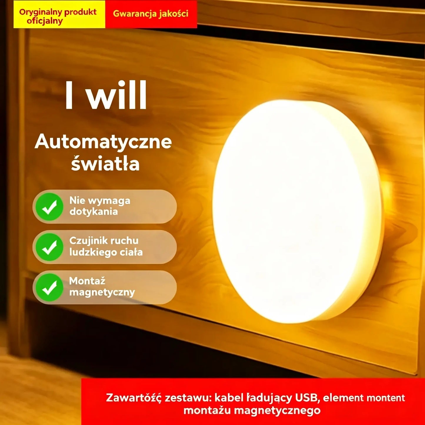 🏡💡【Kup jeden, a dwa dostaniesz gratis】Inteligentna lampa LED do indukcji ludzkiego ciała, wygodna i praktyczna z możliwością ładowania