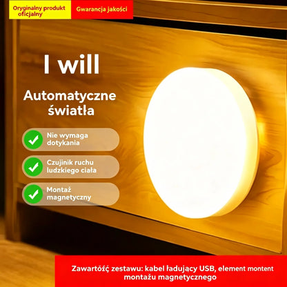 🏡💡【Kup jeden, a dwa dostaniesz gratis】Inteligentna lampa LED do indukcji ludzkiego ciała, wygodna i praktyczna z możliwością ładowania
