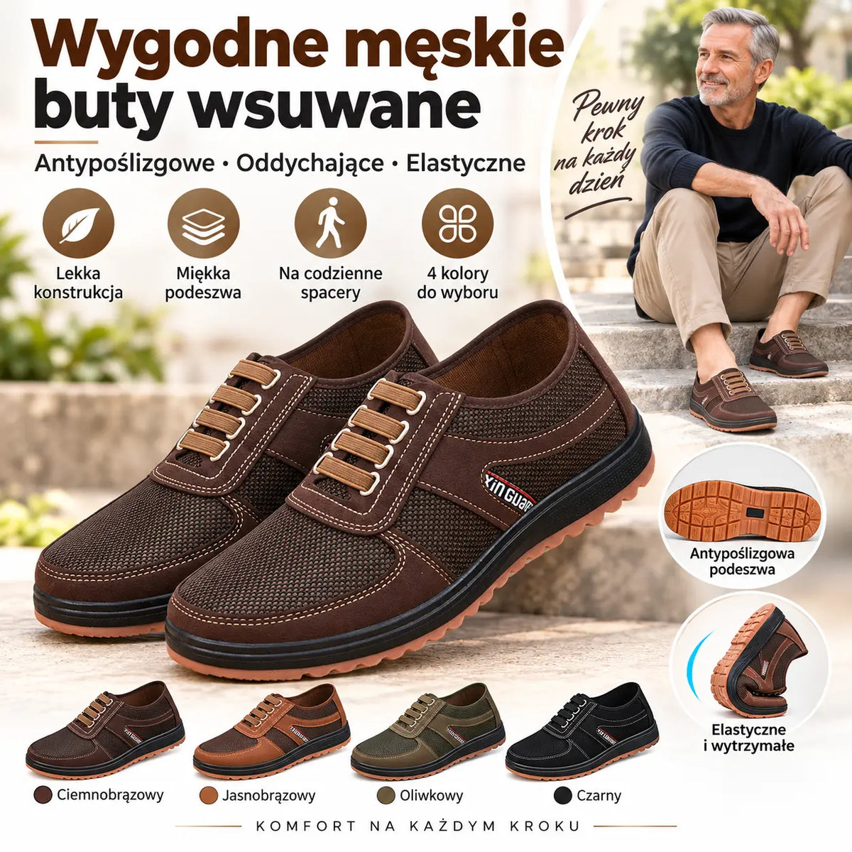 【Rozmiary 38–44】 🔥 Męskie sneakersy – nowe, przewiewne buty w stylu casual. Wygodne i uniwersalne, sprawdzą się zarówno w pracy, jak i na co dzień.