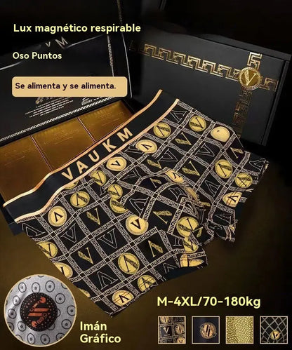 🔥Compra 2 y llévate 2 gratis🔥Bóxers magnéticos de lujo para hombre (modelo 2026)