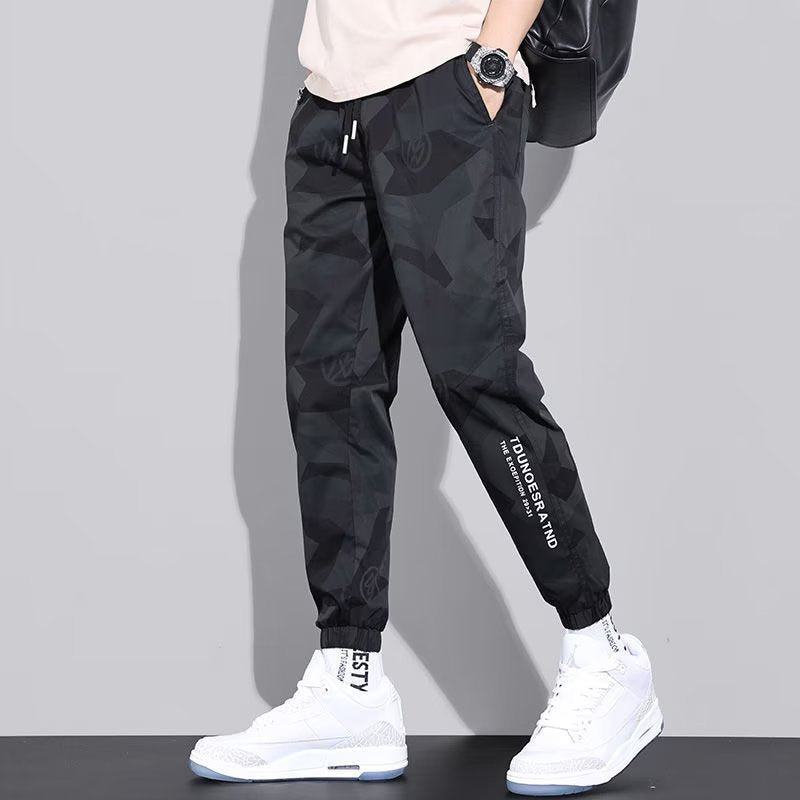 【M-5XL】Letnie, cienkie, luźne, wygodne, szybkoschnące spodnie outdoorowe w kamuflażu męskie