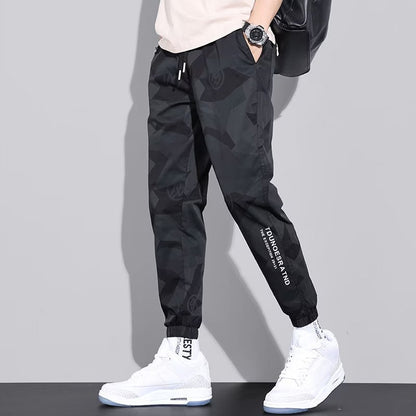 【M-5XL】Letnie, cienkie, luźne, wygodne, szybkoschnące spodnie outdoorowe w kamuflażu męskie