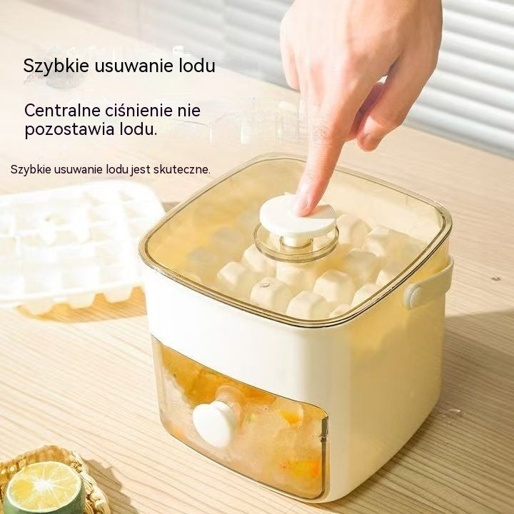 💞[Rabat ograniczony czasowo]【50% zniżki】💥🥤🧊 Kostkarka do lodu z funkcją magazynowania lodu: produkuje 48 kostek lodu na raz, pokrywa zabezpieczająca przed wyciekiem 🏖️✅