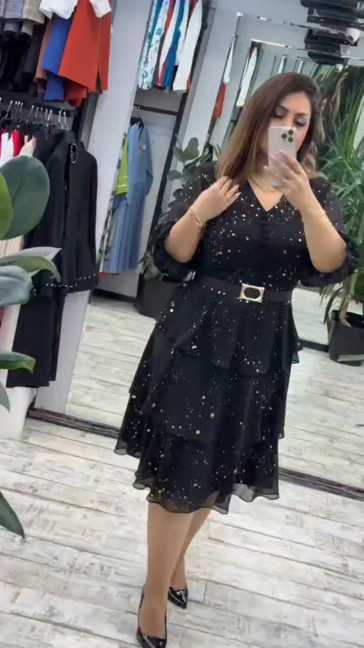 ✨【S-5XL】✅️Luźna sukienka z szyfonu w dużych rozmiarach｜Wygodna i przewiewna, idealna na lato🔥