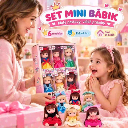👸 Sada miniatúrnych zberateľských bábik pre dievčatká · Dlhé vlasy a pohyblivé kĺby · Séria Princezné a séria Casual · Perfektný darček!