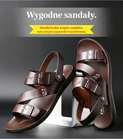 🔥[50% taniej]🔥 👟 Nowe męskie sandały letnie z miękkiej skóry naturalnej