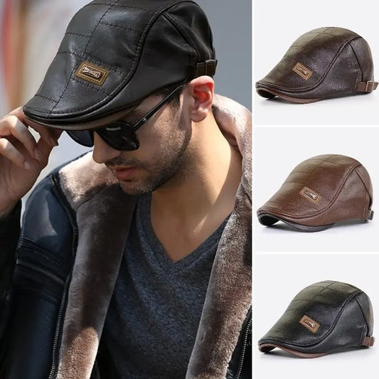🧢【50% de descuento】🔥 Boina de cuero vintage premium