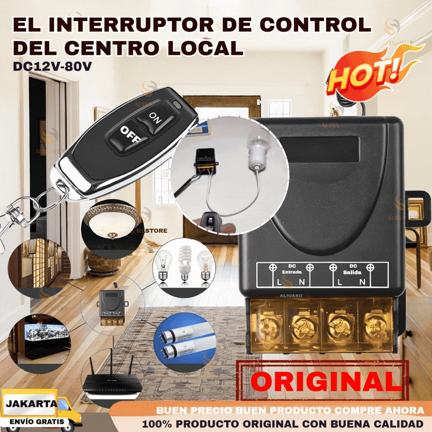 🔥🔌Interruptor de control remoto inalámbrico de 220 V, interruptor de control remoto para motor de bomba de agua, control remoto inalámbrico para luminarias.