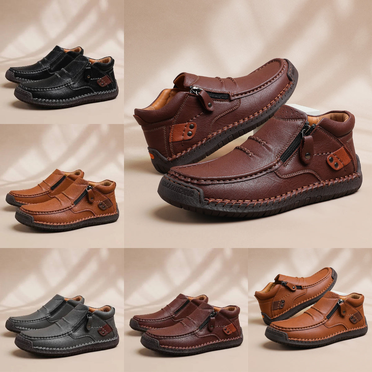 👞 Плащане при доставка✅️【38-48】Мъжки ежедневни обувки за дейности на открито - Ръчно шити мартин ботуши🔥