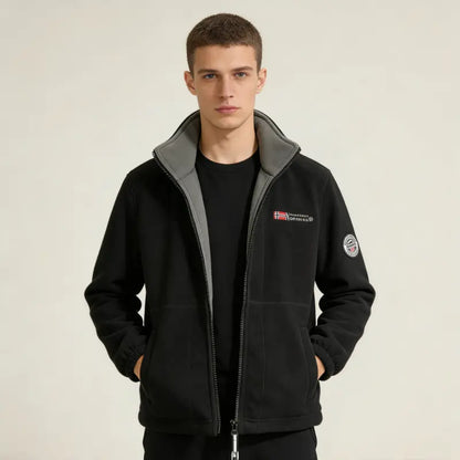 Abrigo grueso de lana para hombre con forro de peluche, disponible en tallas grandes, cálido y cómodo para otoño e invierno