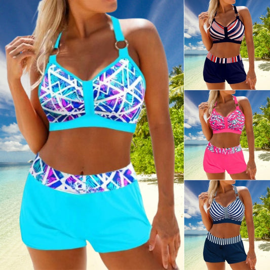 💥Vruća prodaja🔥🏖️👙🌴【S-5XL】Komplet kupaćih kostima s printom za odmor na plaži 2025.