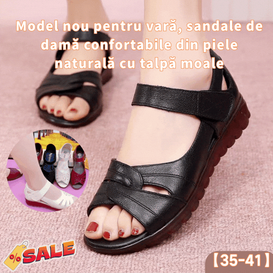 🌴【50% DE DESCUENTO】【35-41】Sandalias nuevas y cómodas de suela blanda de cuero genuino para mujeres de mediana edad y mayores