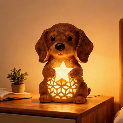 🐶💡50% popusta🔥 Slatka osvijetljena lampa u obliku statue psa za kućni dekor, savršena za uređenje doma ili kao poklon