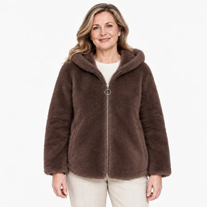 【M-7XL】Damowa kurtka polarowa na zimę – gruba, dwustronna, z kapturem, ocieplana, zapinana na zamek