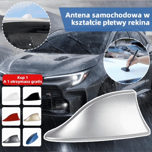 【Niezbędnik Twojego samochodu】🚗Antena samochodowa w kształcie płetwy rekina, uniwersalna antena sygnału radiowego do odbioru radia【kup jedną, a drugą dostaniesz gratis】