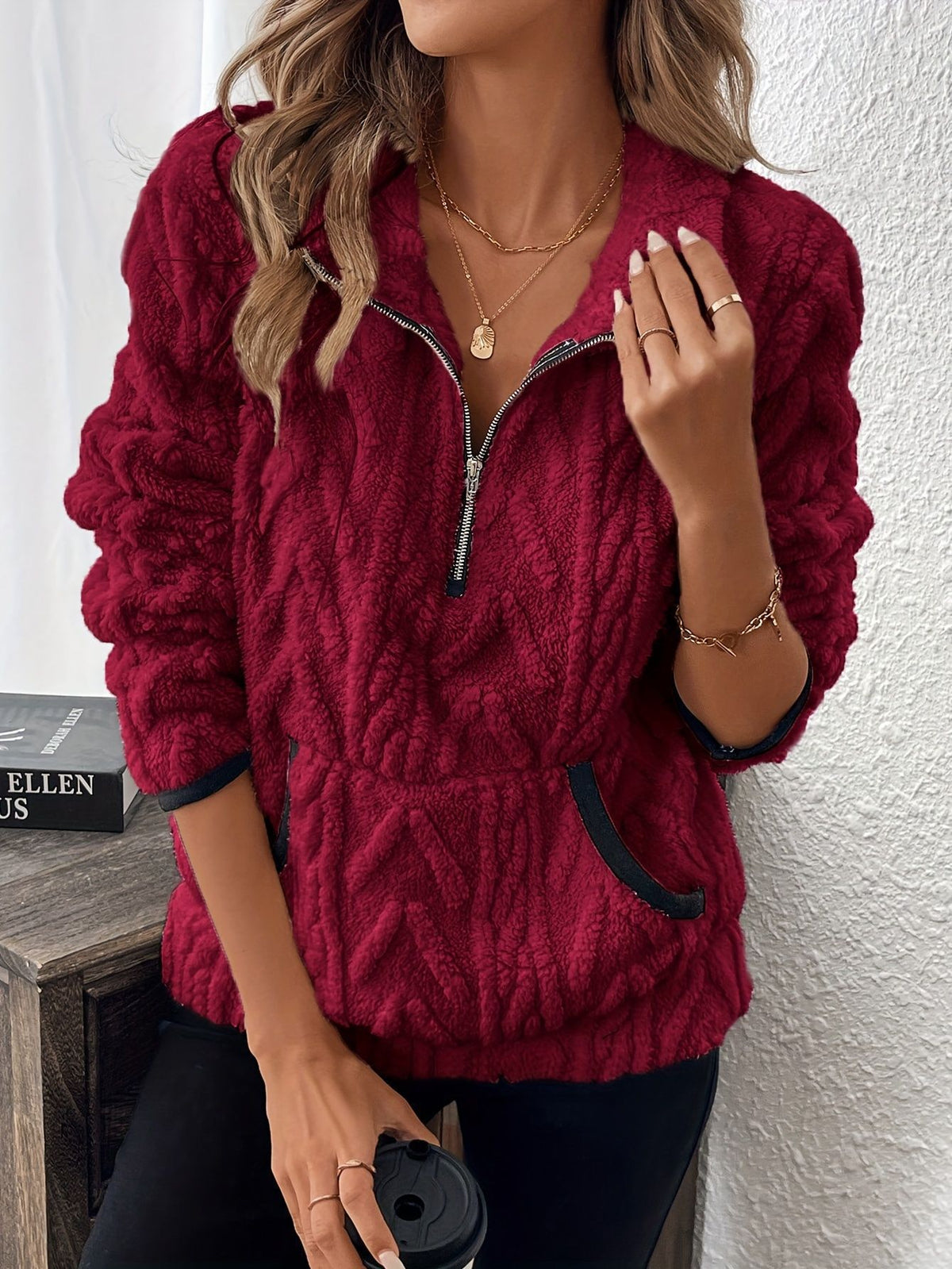 🔥Nowa gorąca wyprzedaż🔥【S-3XL】🎀🎀Nowe jesienno-zimowe modne damskie pluszowe bluzy z kapturem